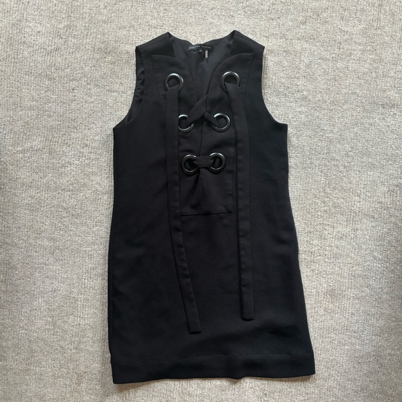 Shopbop English Factory Sleeveless Minj Dress Black Sailor Grommet Lace-up S - Picture 5 of 7